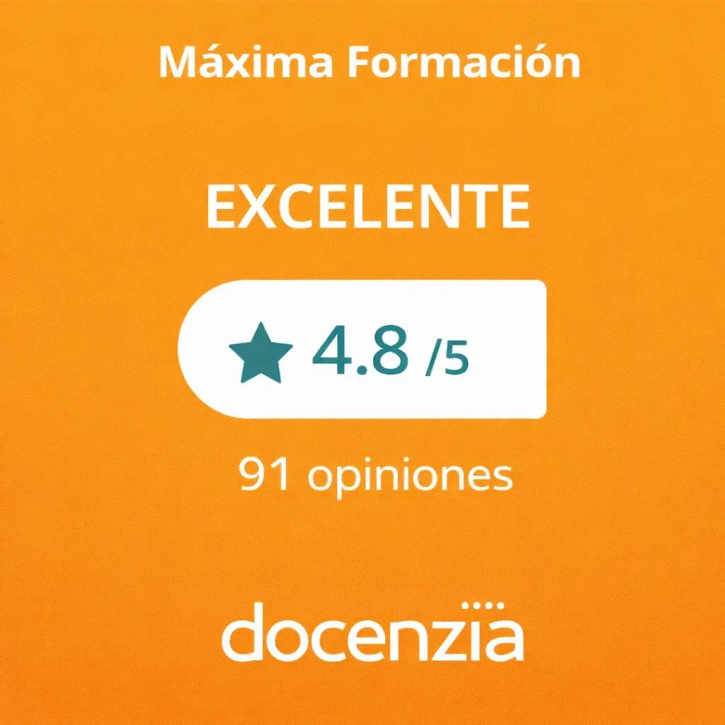 Sello Máxima Formación 4.8 estrellas de 5